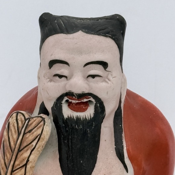 Antique Chinese Porcelain Wise Man Figure  Scholar Gentleman‎ 7" Tall Stamped - Picture 2 of 8